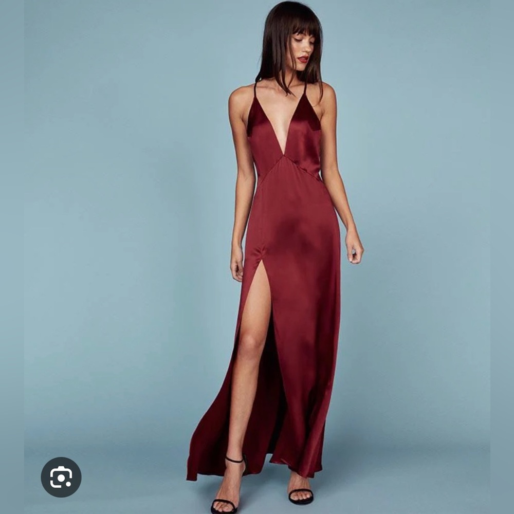 Reformation Black Amante Dress